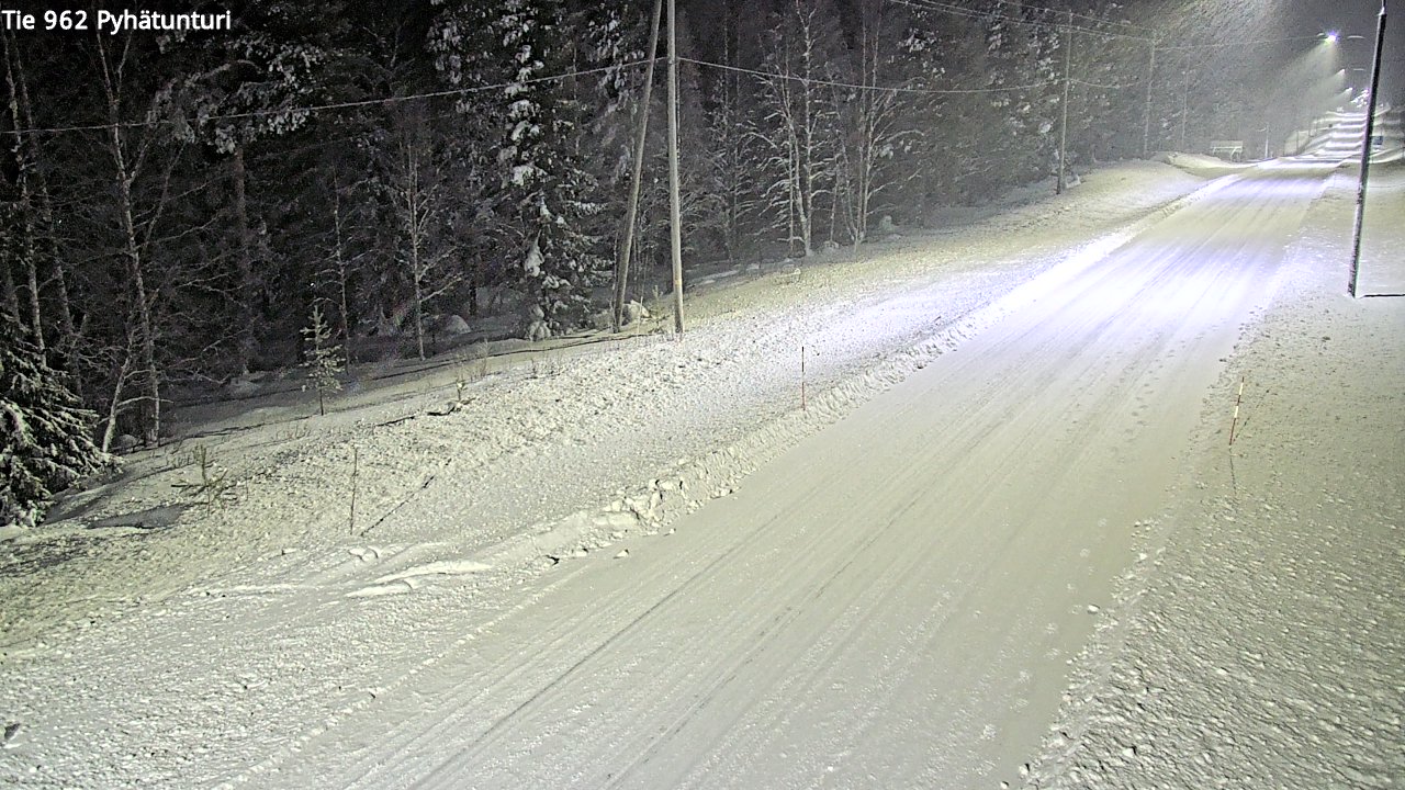 Weather Camera Image Road 962 Pelkosenniemi Pyhätunturi, Pelkosenniemi, Lappi