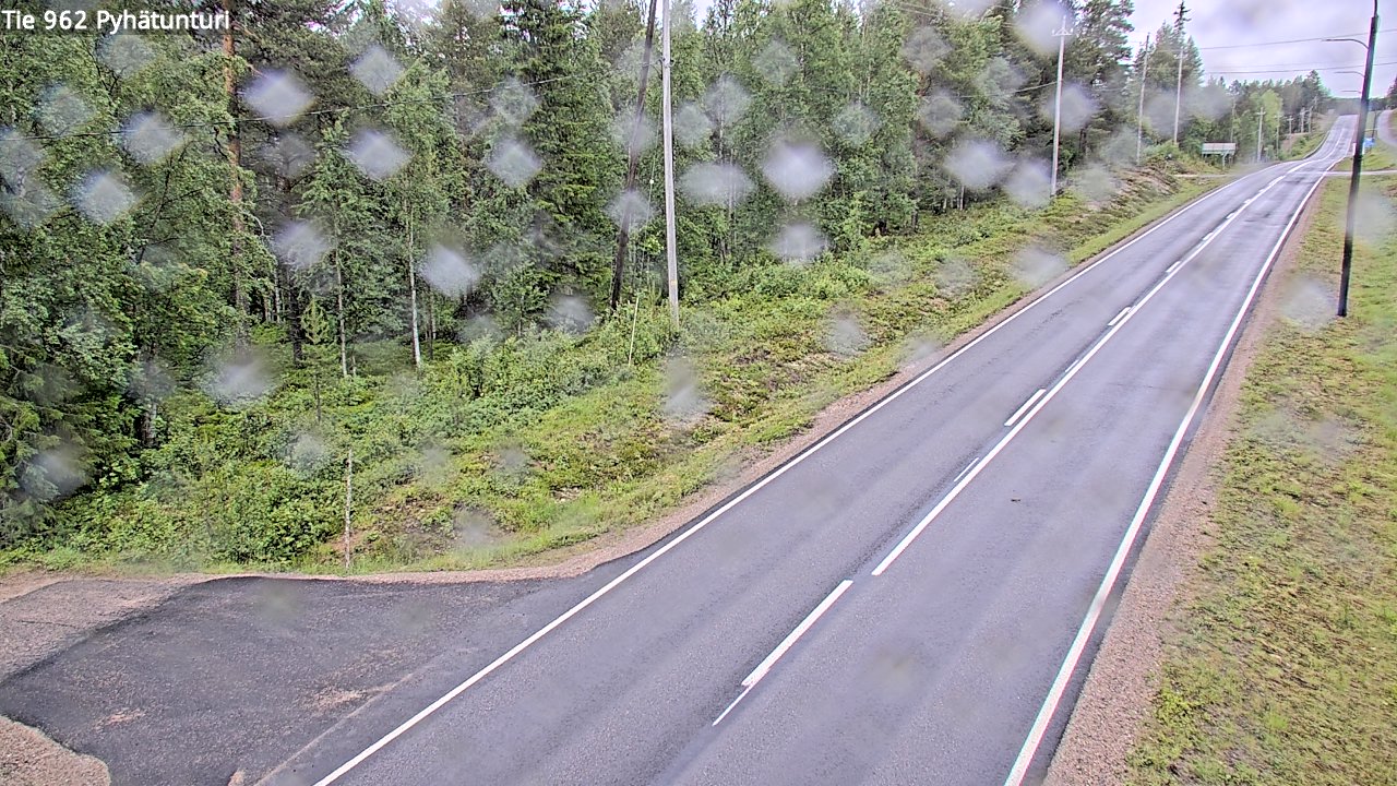 Weather Camera Image Väg 962 Pelkosenniemi Pyhätunturi, Pelkosenniemi, Lappi