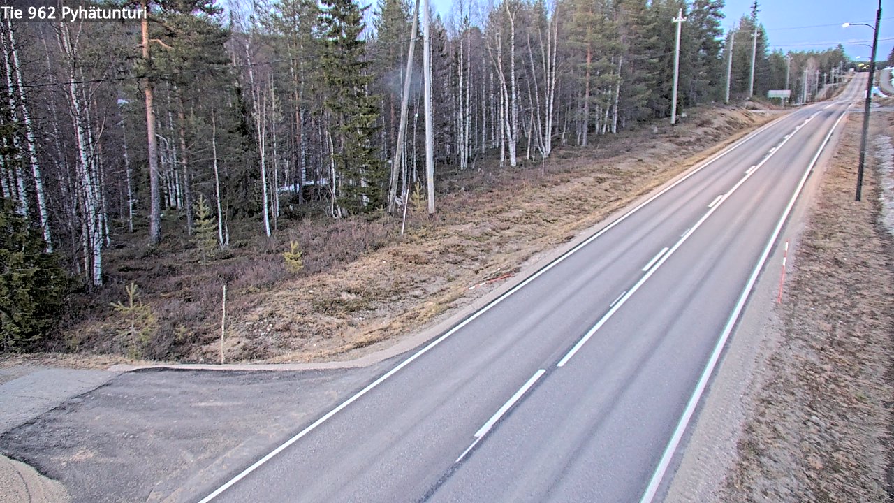 Weather Camera Image Road 962 Pelkosenniemi Pyhätunturi, Pelkosenniemi, Lappi