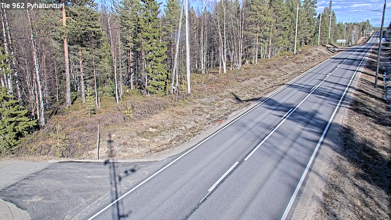 Weather Camera Image Väg 962 Pelkosenniemi Pyhätunturi, Pelkosenniemi, Lappi