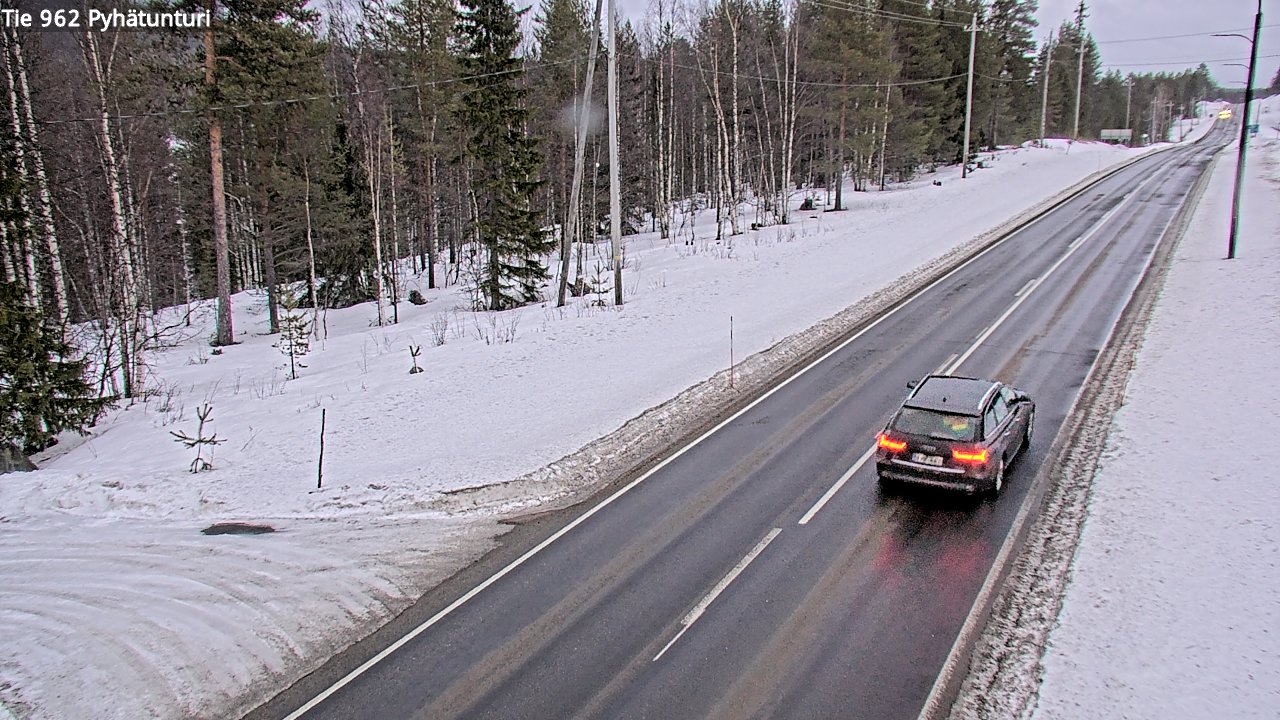 Weather Camera Image Road 962 Pelkosenniemi Pyhätunturi, Pelkosenniemi, Lappi