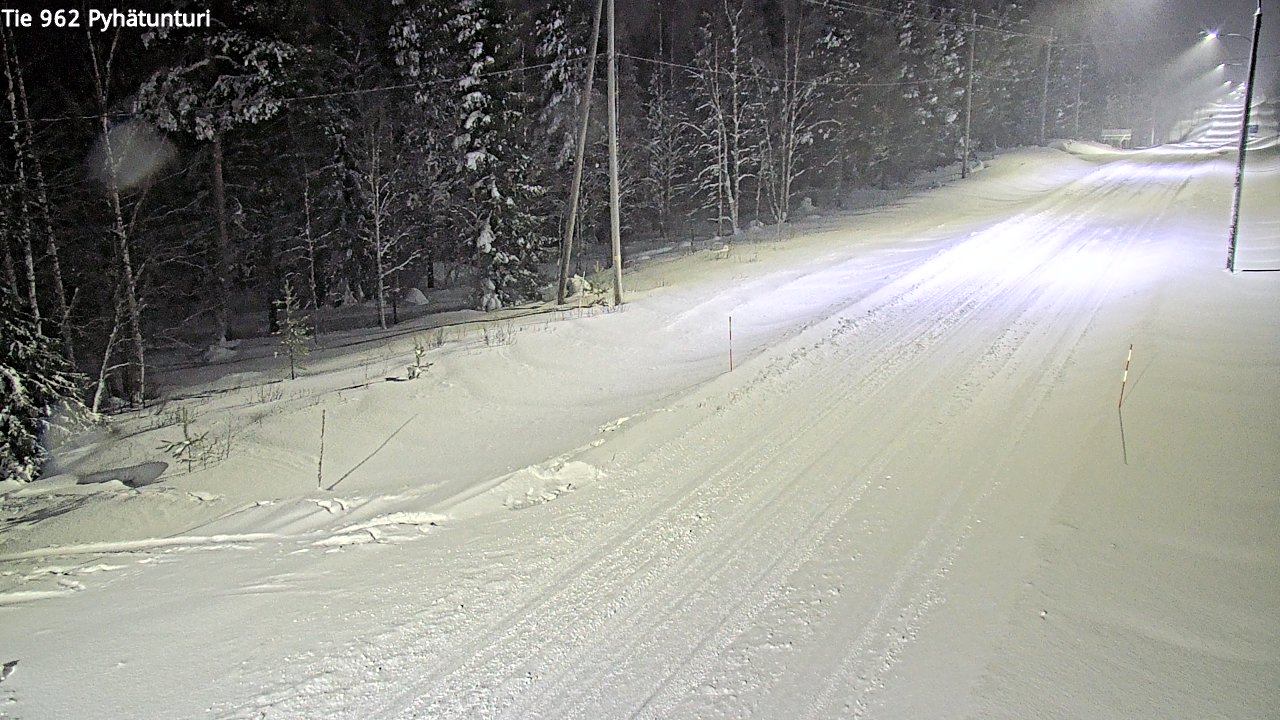 Weather Camera Image Road 962 Pelkosenniemi Pyhätunturi, Pelkosenniemi, Lappi