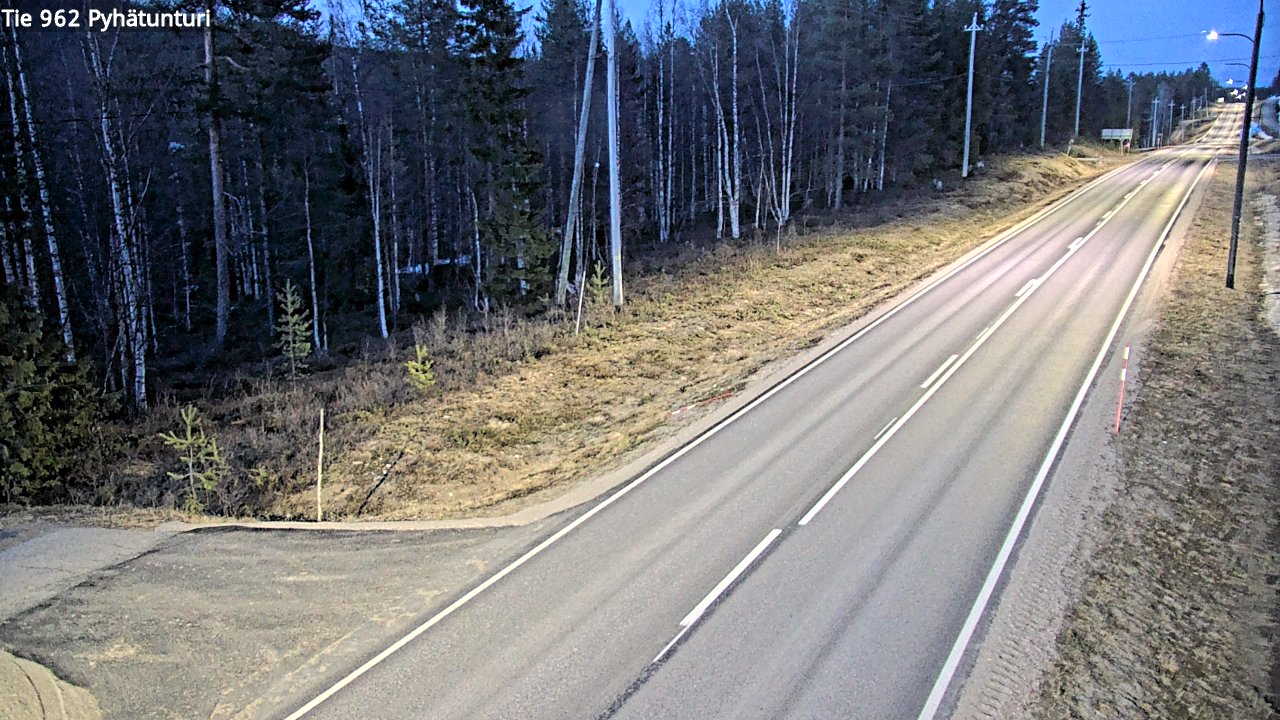 Weather Camera Image Road 962 Pelkosenniemi Pyhätunturi, Pelkosenniemi, Lappi