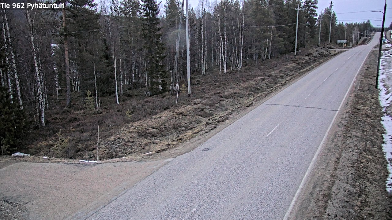 Weather Camera Image Road 962 Pelkosenniemi Pyhätunturi, Pelkosenniemi, Lappi