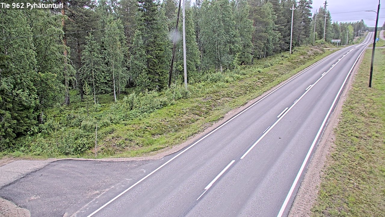 Weather Camera Image Väg 962 Pelkosenniemi Pyhätunturi, Pelkosenniemi, Lappi