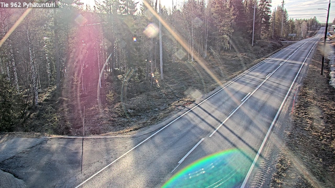 Weather Camera Image Road 962 Pelkosenniemi Pyhätunturi, Pelkosenniemi, Lappi