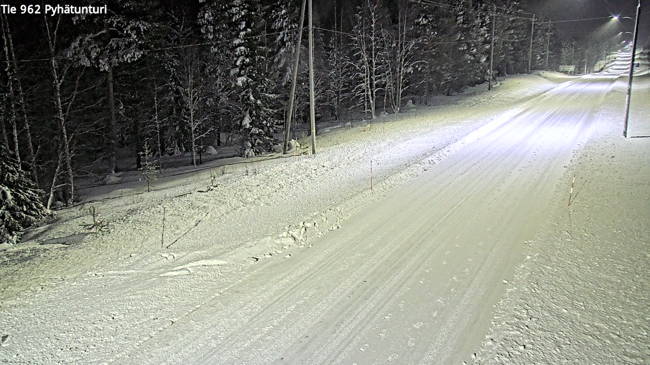 Weather Camera Image Road 962 Pelkosenniemi Pyhätunturi, Pelkosenniemi, Lappi