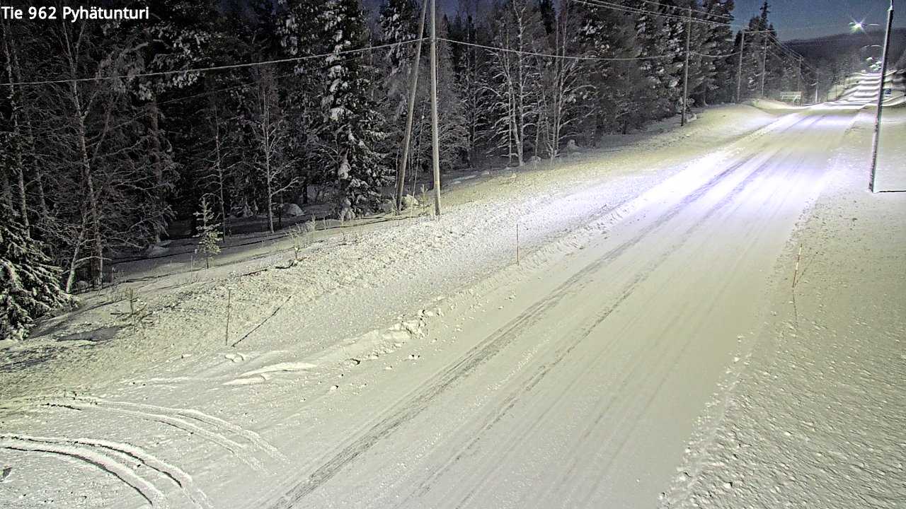 Weather Camera Image Road 962 Pelkosenniemi Pyhätunturi, Pelkosenniemi, Lappi
