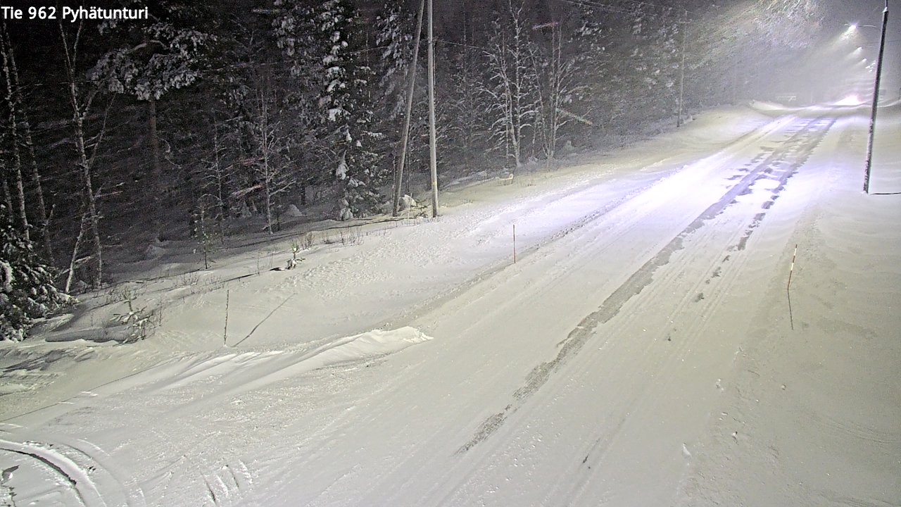 Weather Camera Image Road 962 Pelkosenniemi Pyhätunturi, Pelkosenniemi, Lappi