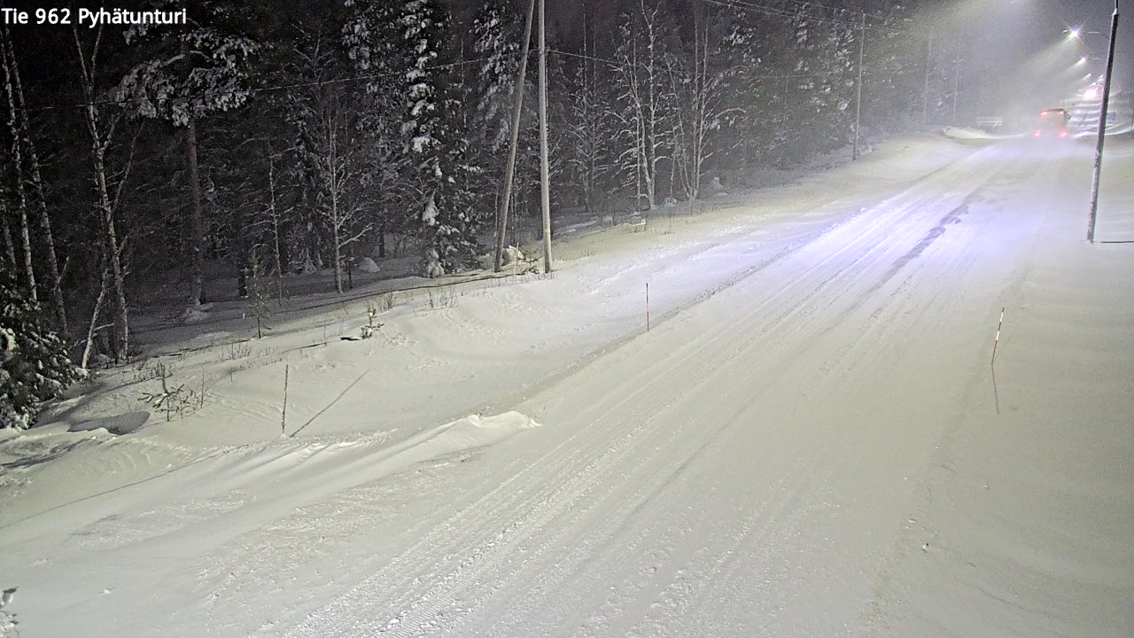 Weather Camera Image Road 962 Pelkosenniemi Pyhätunturi, Pelkosenniemi, Lappi
