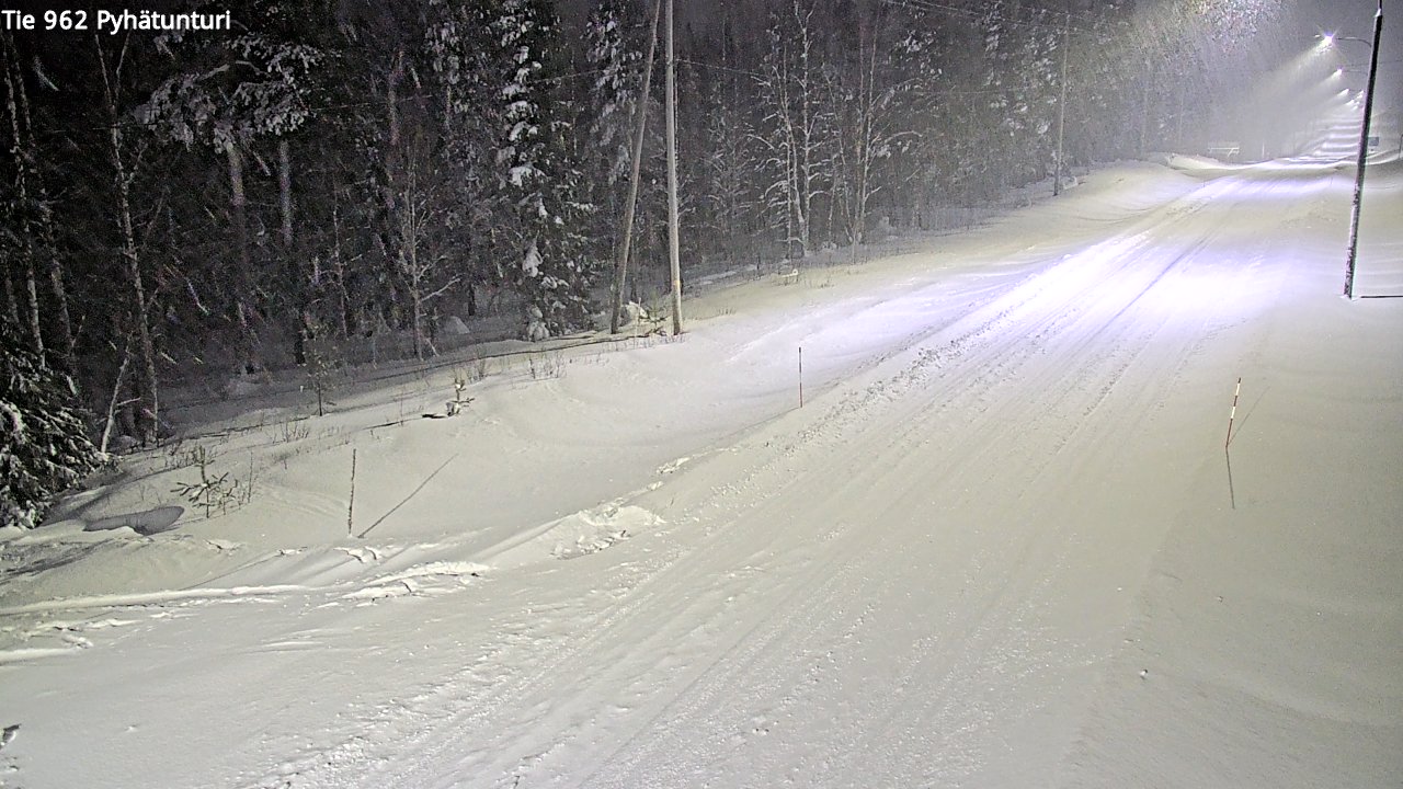 Weather Camera Image Road 962 Pelkosenniemi Pyhätunturi, Pelkosenniemi, Lappi