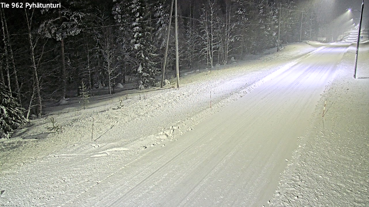 Weather Camera Image Road 962 Pelkosenniemi Pyhätunturi, Pelkosenniemi, Lappi