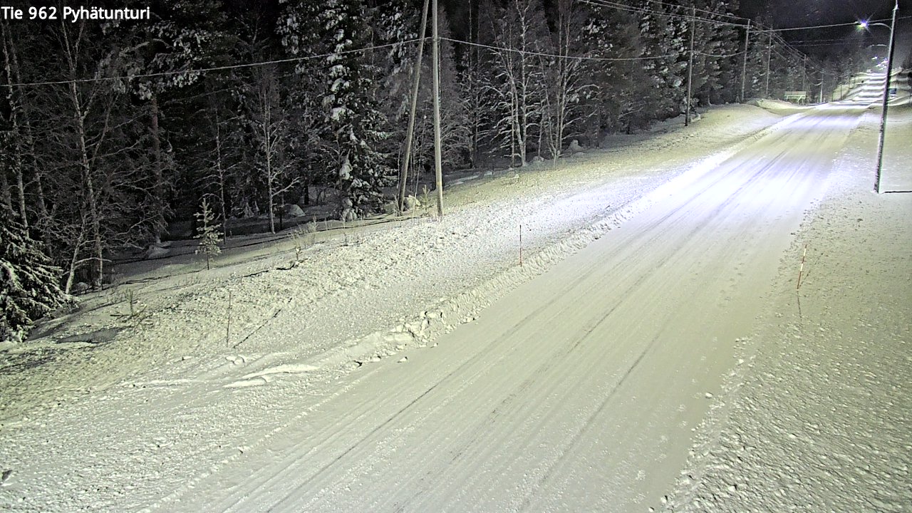 Weather Camera Image Road 962 Pelkosenniemi Pyhätunturi, Pelkosenniemi, Lappi