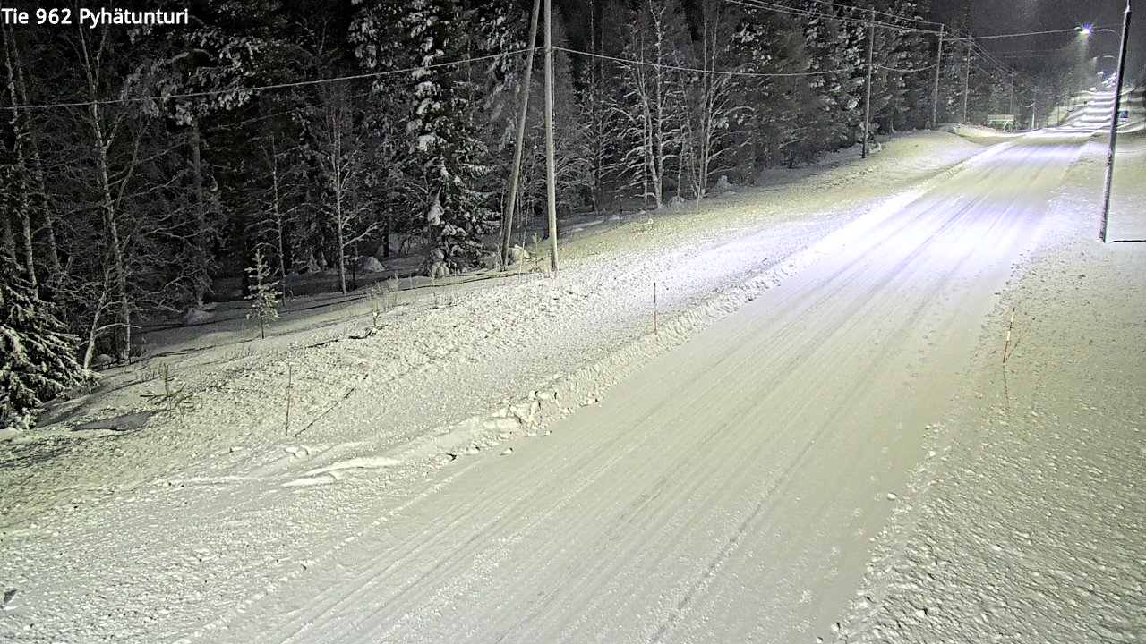 Weather Camera Image Road 962 Pelkosenniemi Pyhätunturi, Pelkosenniemi, Lappi