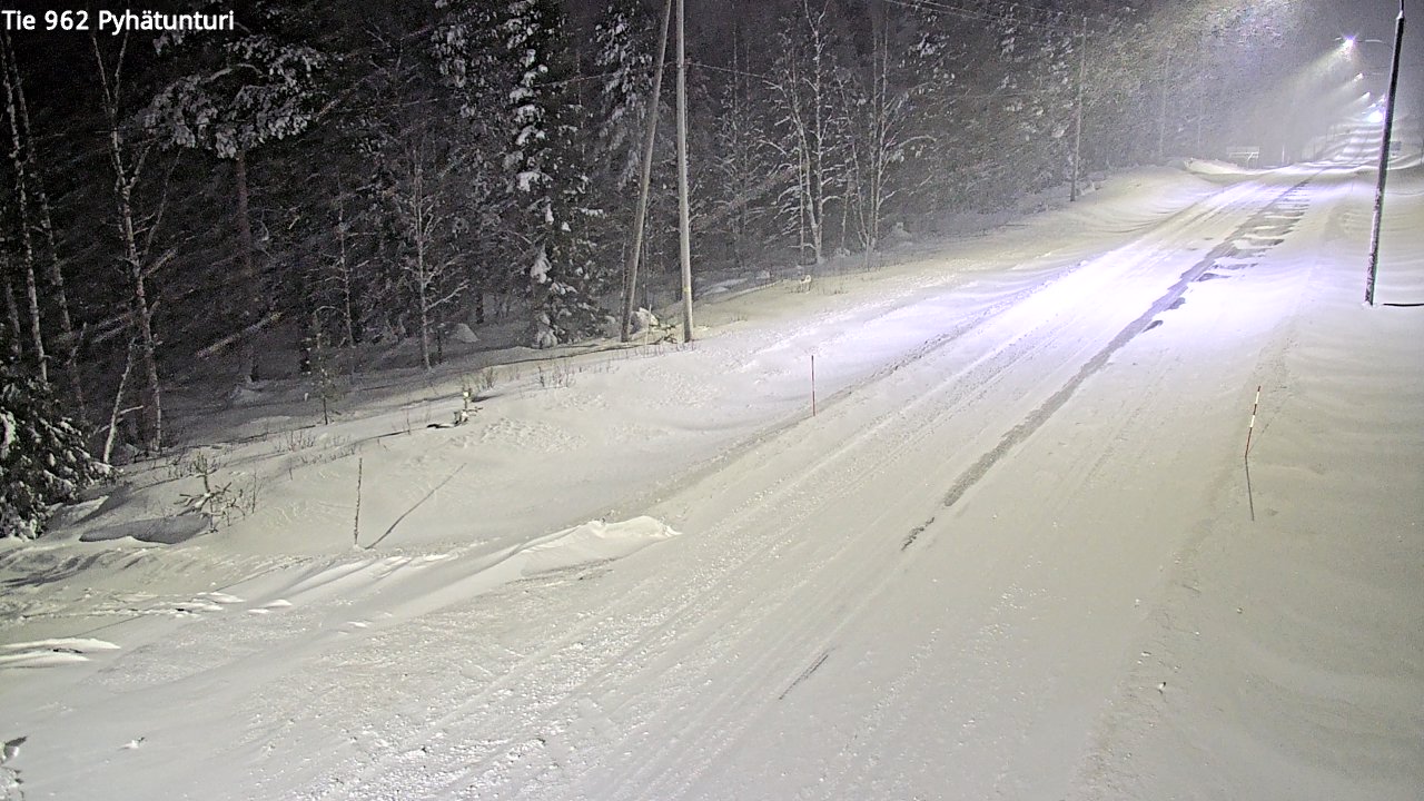 Weather Camera Image Road 962 Pelkosenniemi Pyhätunturi, Pelkosenniemi, Lappi