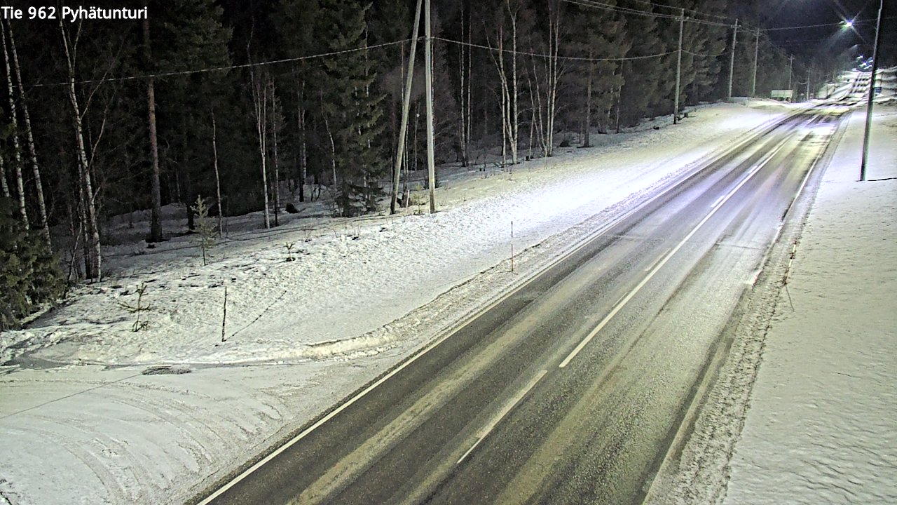 Weather Camera Image Road 962 Pelkosenniemi Pyhätunturi, Pelkosenniemi, Lappi