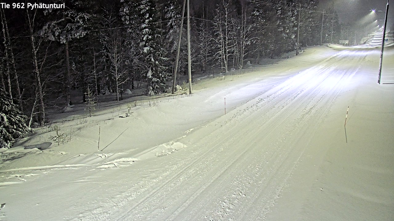 Weather Camera Image Road 962 Pelkosenniemi Pyhätunturi, Pelkosenniemi, Lappi