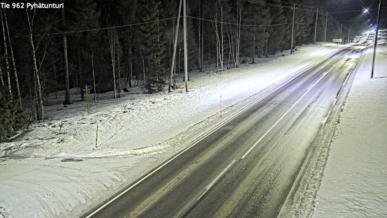 Weather Camera Image Road 962 Pelkosenniemi Pyhätunturi, Pelkosenniemi, Lappi