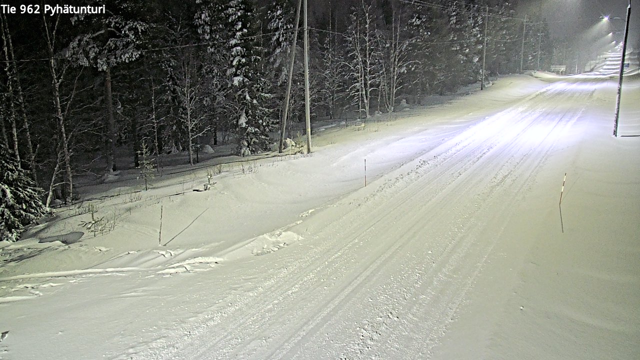 Weather Camera Image Road 962 Pelkosenniemi Pyhätunturi, Pelkosenniemi, Lappi