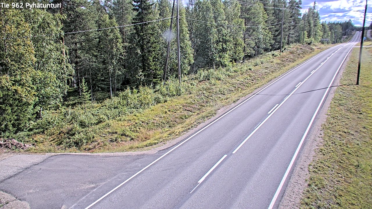 Weather Camera Image Road 962 Pelkosenniemi Pyhätunturi, Pelkosenniemi, Lappi