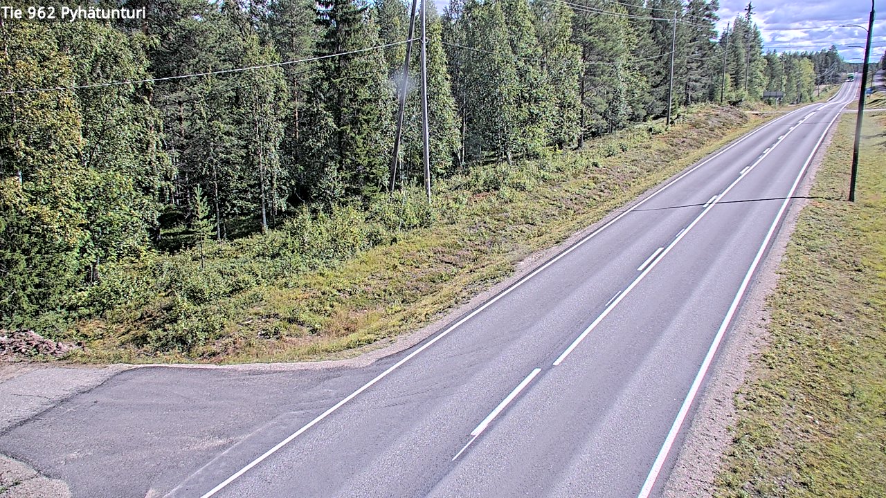 Weather Camera Image Road 962 Pelkosenniemi Pyhätunturi, Pelkosenniemi, Lappi