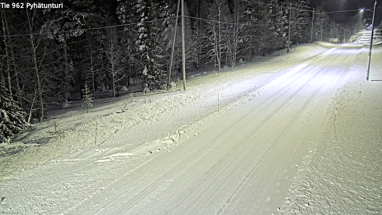 Weather Camera Image Road 962 Pelkosenniemi Pyhätunturi, Pelkosenniemi, Lappi