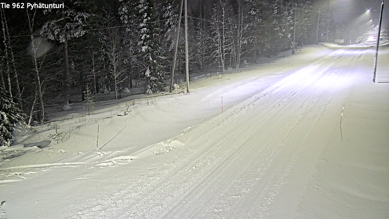 Weather Camera Image Road 962 Pelkosenniemi Pyhätunturi, Pelkosenniemi, Lappi