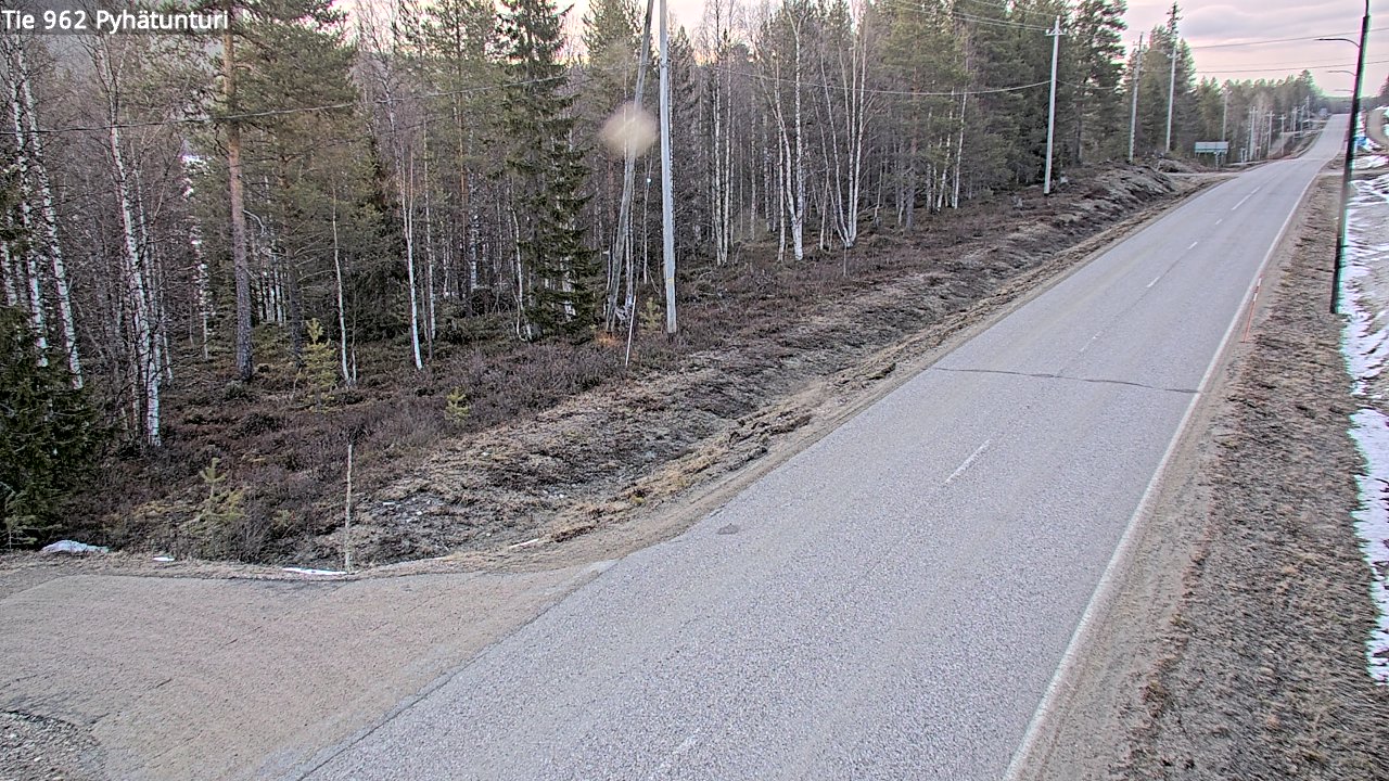 Weather Camera Image Road 962 Pelkosenniemi Pyhätunturi, Pelkosenniemi, Lappi