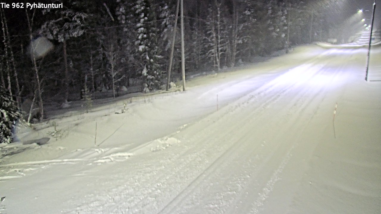 Weather Camera Image Road 962 Pelkosenniemi Pyhätunturi, Pelkosenniemi, Lappi