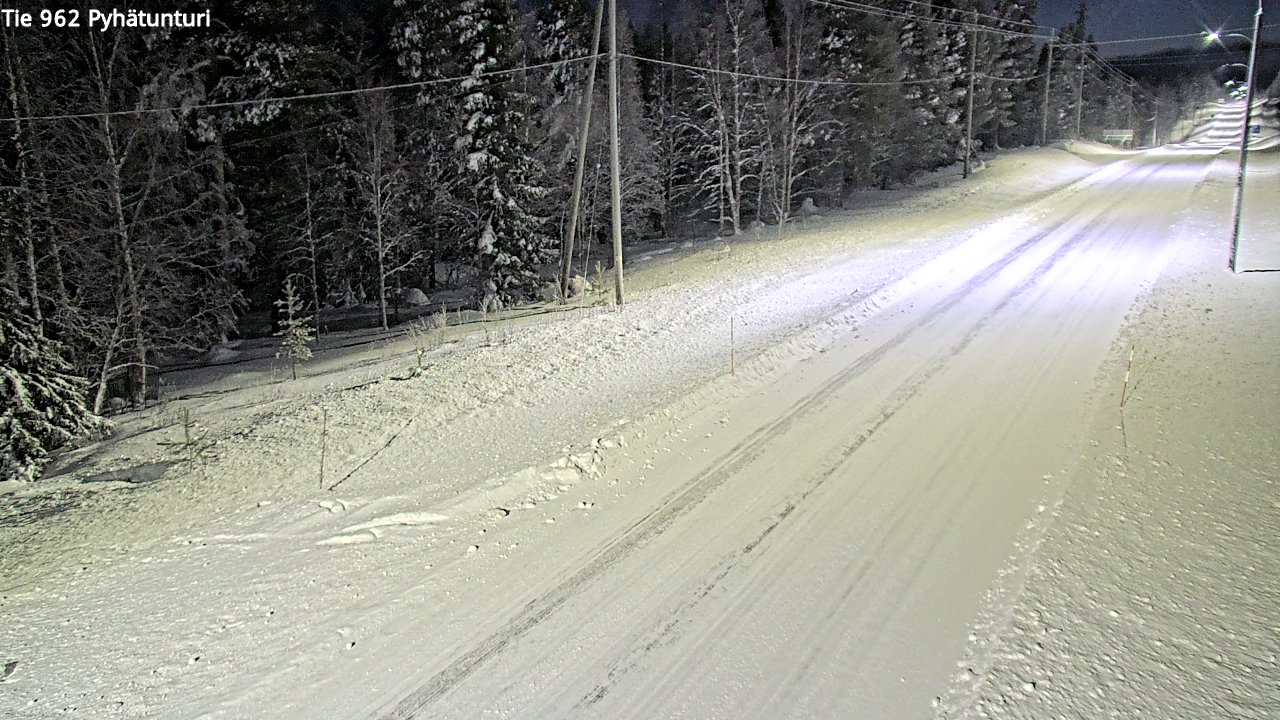 Weather Camera Image Road 962 Pelkosenniemi Pyhätunturi, Pelkosenniemi, Lappi