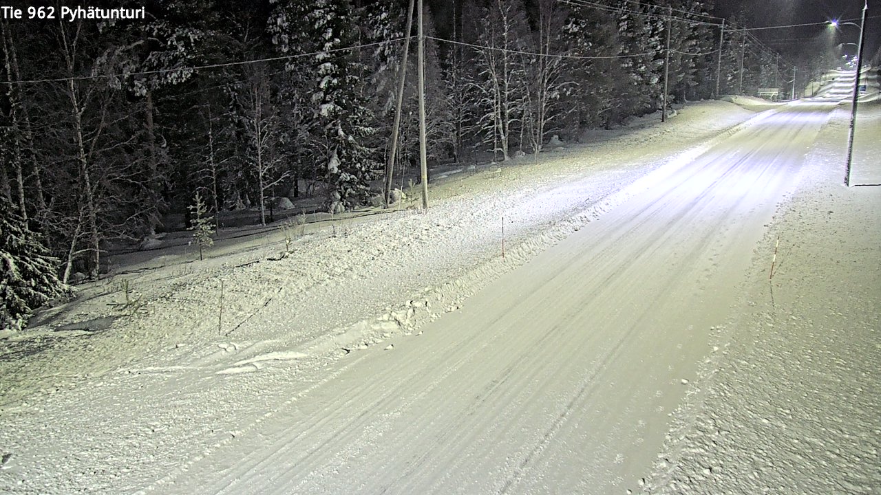 Weather Camera Image Road 962 Pelkosenniemi Pyhätunturi, Pelkosenniemi, Lappi