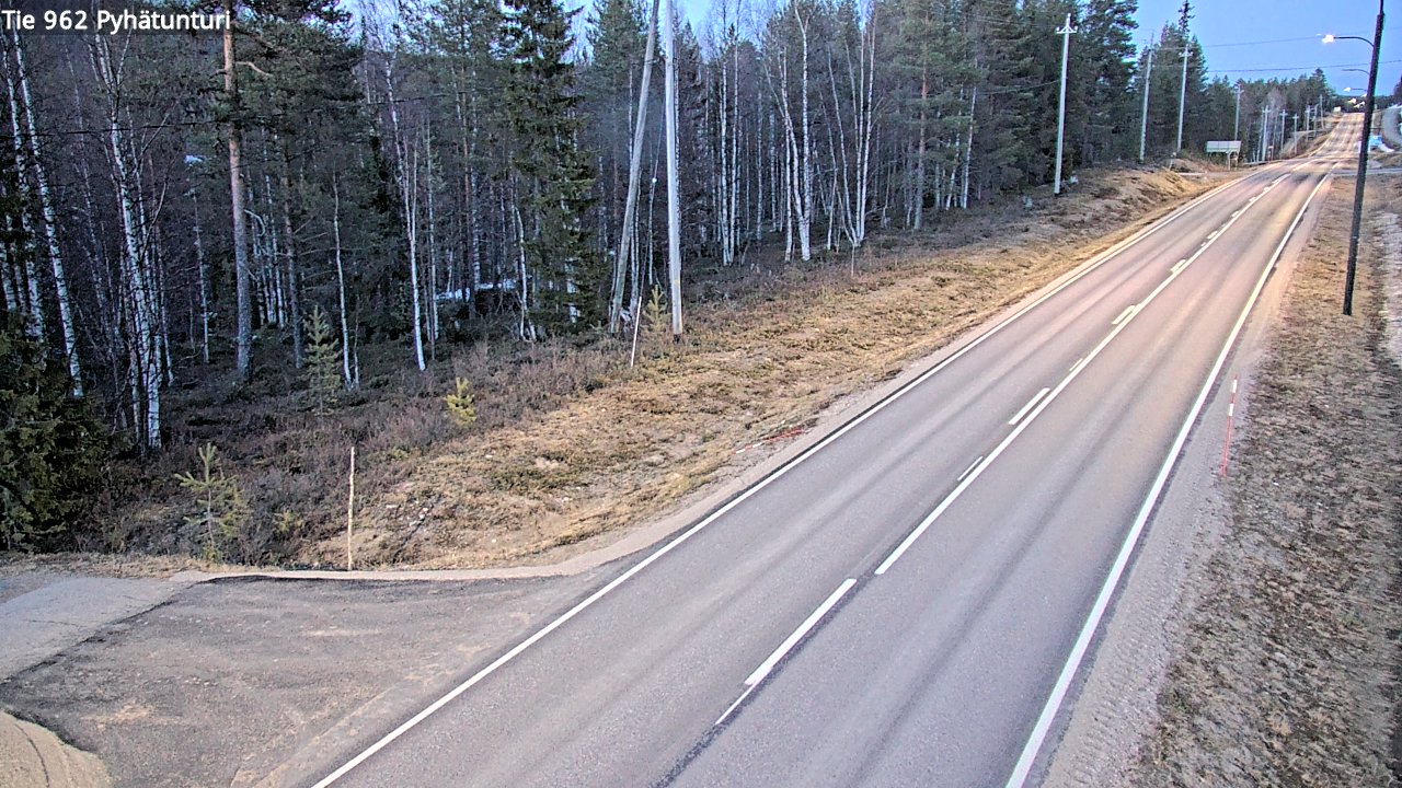 Weather Camera Image Road 962 Pelkosenniemi Pyhätunturi, Pelkosenniemi, Lappi