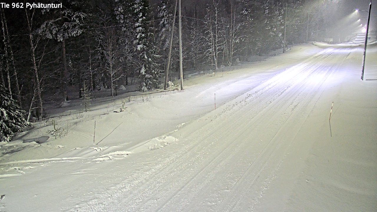 Weather Camera Image Road 962 Pelkosenniemi Pyhätunturi, Pelkosenniemi, Lappi