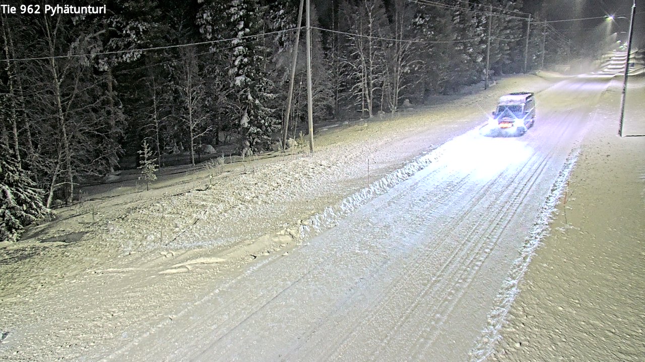 Weather Camera Image Road 962 Pelkosenniemi Pyhätunturi, Pelkosenniemi, Lappi