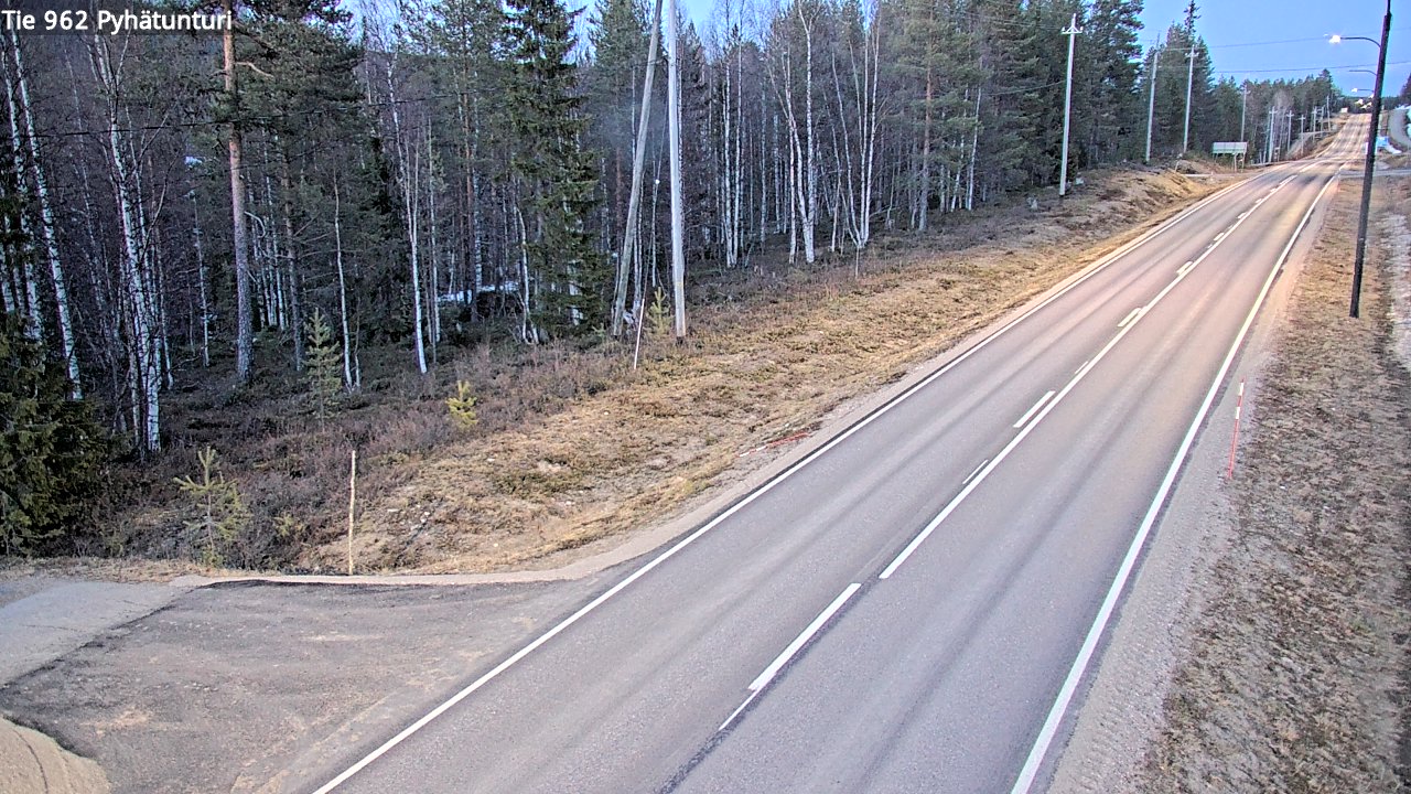 Weather Camera Image Road 962 Pelkosenniemi Pyhätunturi, Pelkosenniemi, Lappi