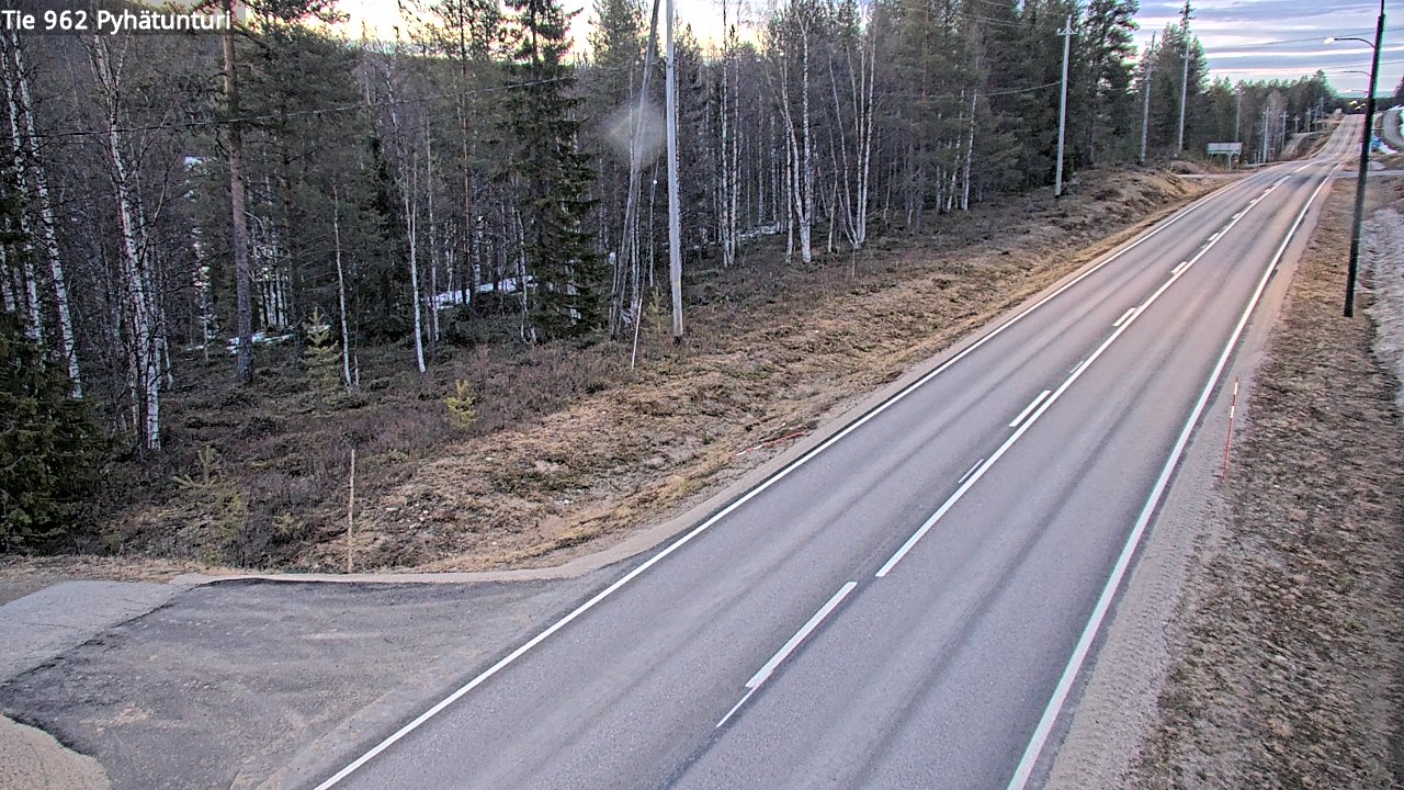 Weather Camera Image Väg 962 Pelkosenniemi Pyhätunturi, Pelkosenniemi, Lappi