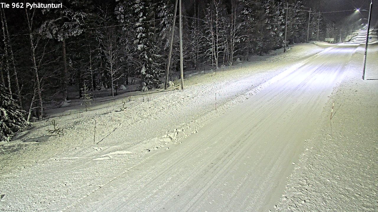 Weather Camera Image Road 962 Pelkosenniemi Pyhätunturi, Pelkosenniemi, Lappi