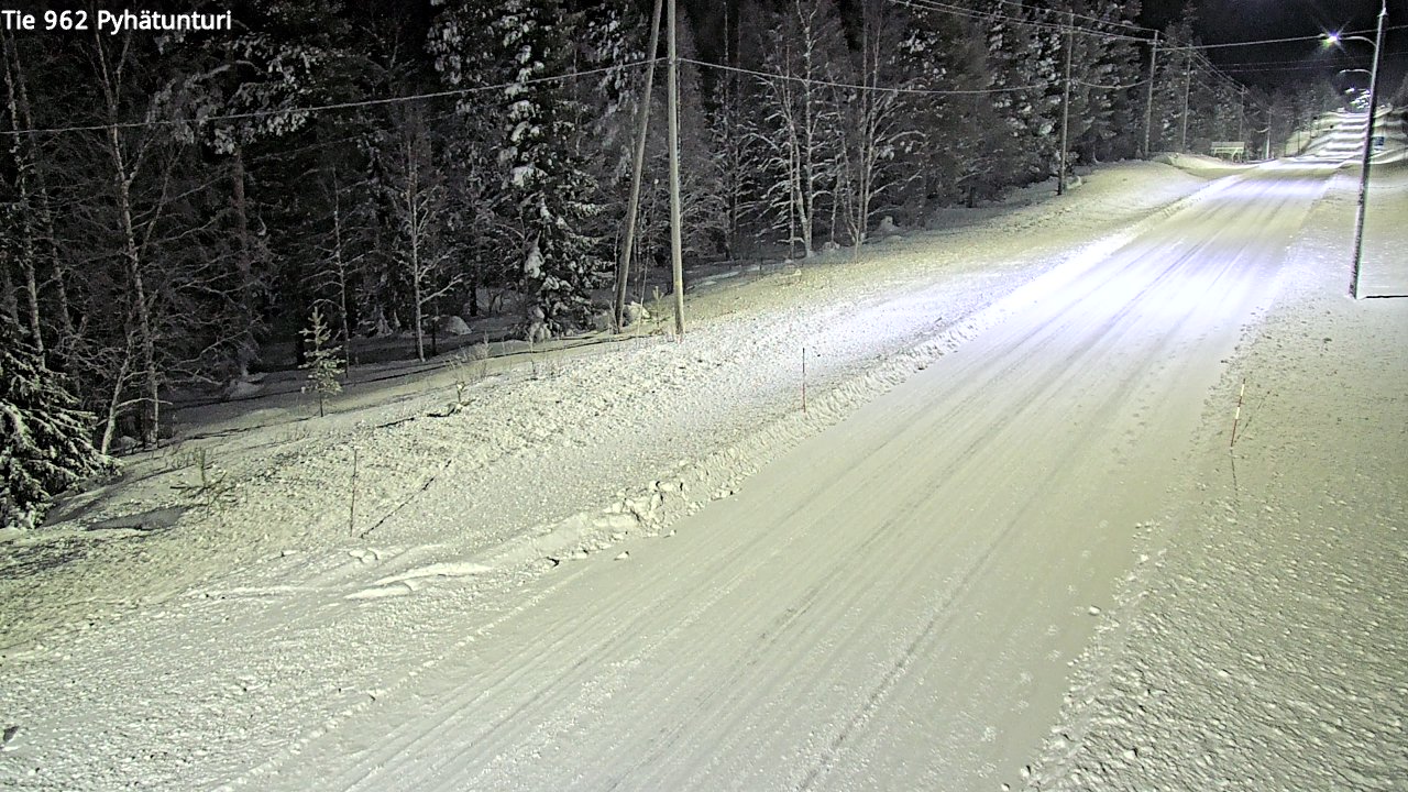 Weather Camera Image Road 962 Pelkosenniemi Pyhätunturi, Pelkosenniemi, Lappi