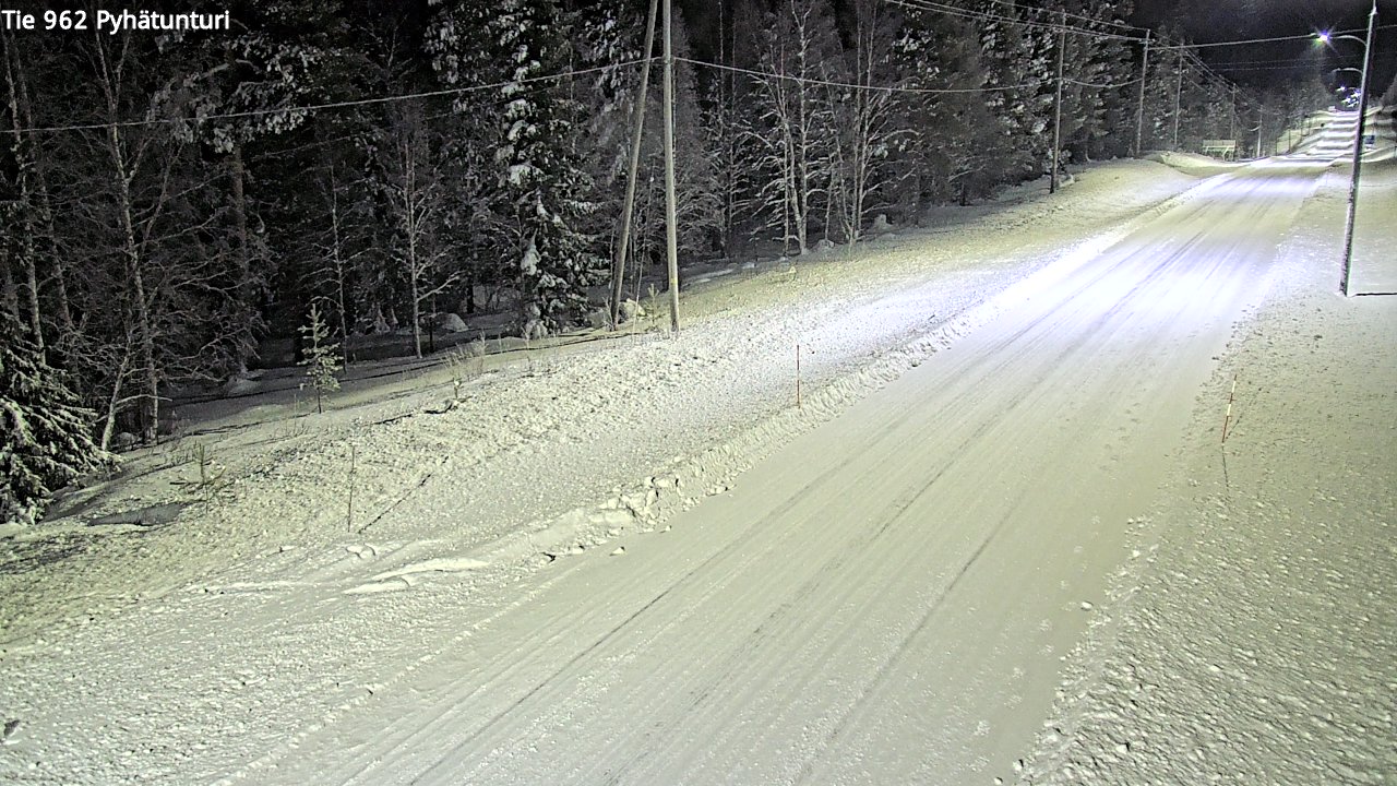 Weather Camera Image Road 962 Pelkosenniemi Pyhätunturi, Pelkosenniemi, Lappi