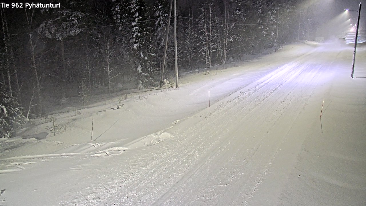 Weather Camera Image Road 962 Pelkosenniemi Pyhätunturi, Pelkosenniemi, Lappi