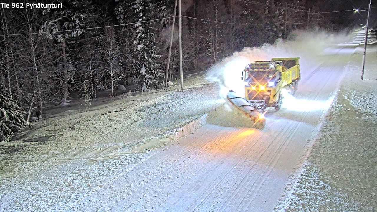 Weather Camera Image Road 962 Pelkosenniemi Pyhätunturi, Pelkosenniemi, Lappi