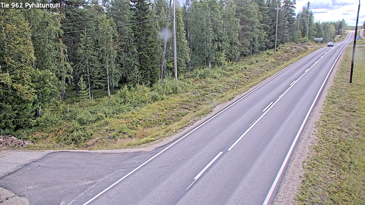 Weather Camera Image Road 962 Pelkosenniemi Pyhätunturi, Pelkosenniemi, Lappi