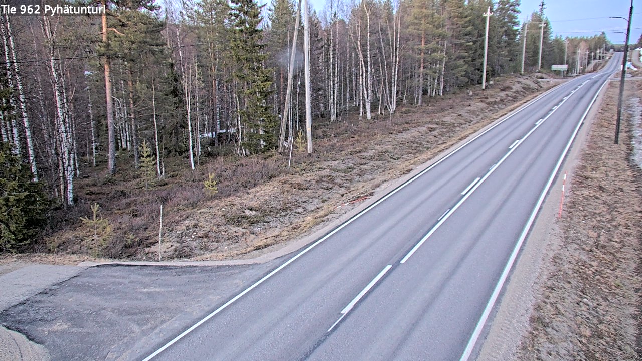 Weather Camera Image Road 962 Pelkosenniemi Pyhätunturi, Pelkosenniemi, Lappi