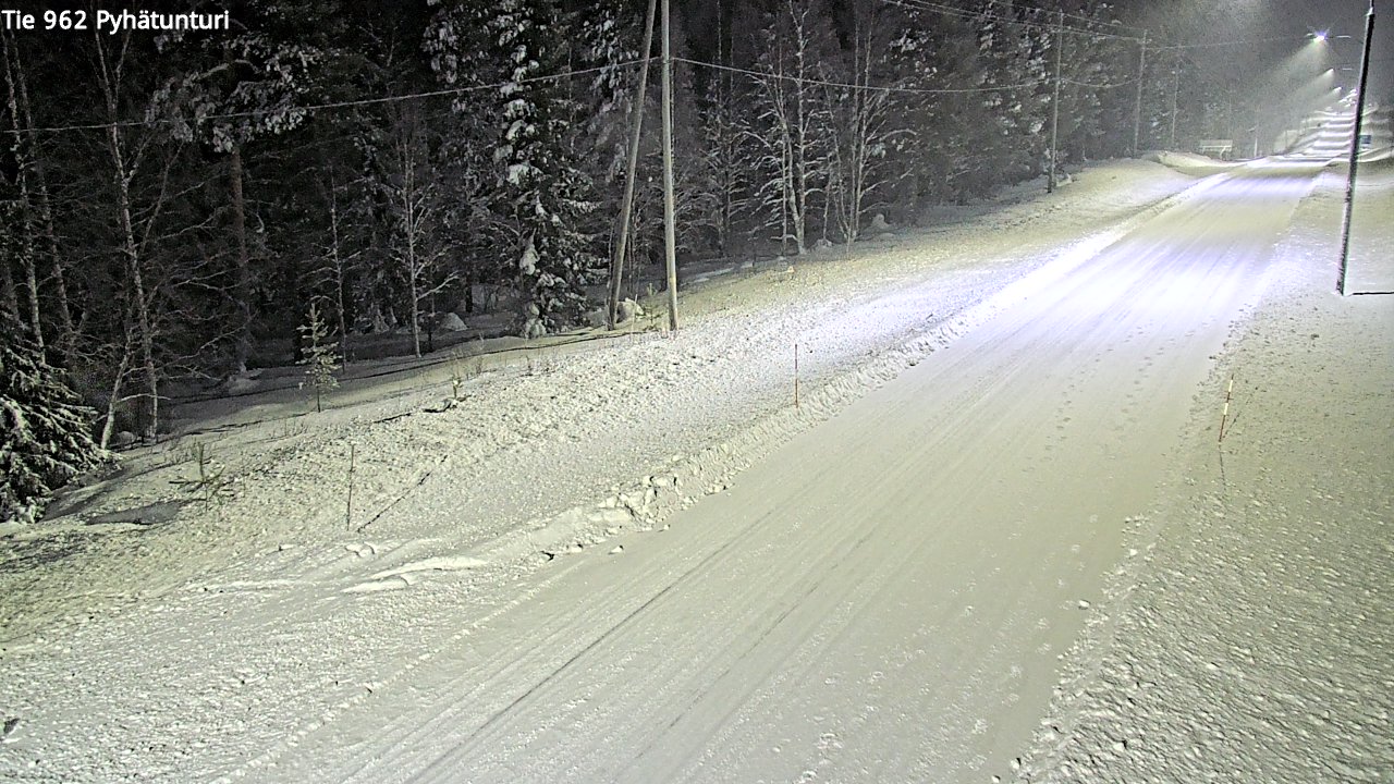 Weather Camera Image Road 962 Pelkosenniemi Pyhätunturi, Pelkosenniemi, Lappi