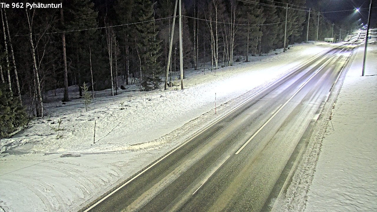 Weather Camera Image Road 962 Pelkosenniemi Pyhätunturi, Pelkosenniemi, Lappi
