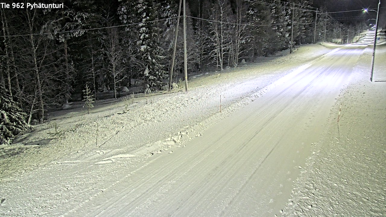 Weather Camera Image Road 962 Pelkosenniemi Pyhätunturi, Pelkosenniemi, Lappi