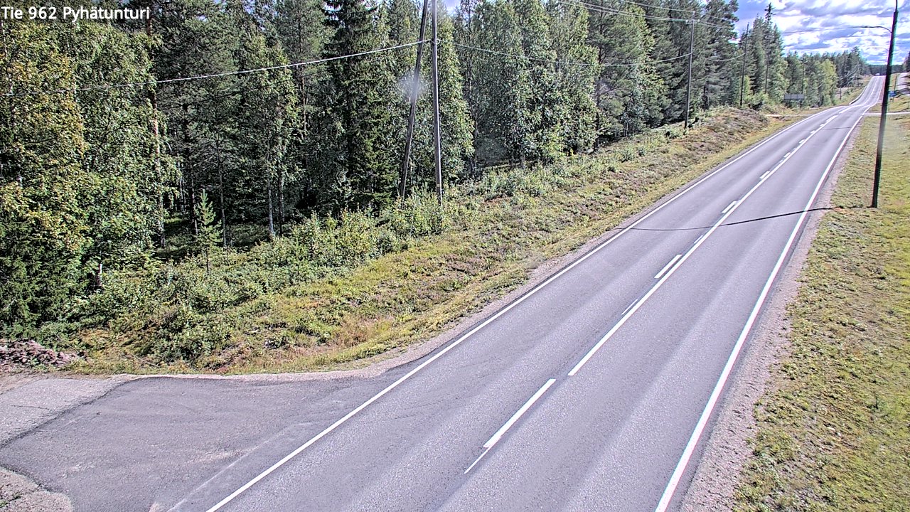 Weather Camera Image Road 962 Pelkosenniemi Pyhätunturi, Pelkosenniemi, Lappi