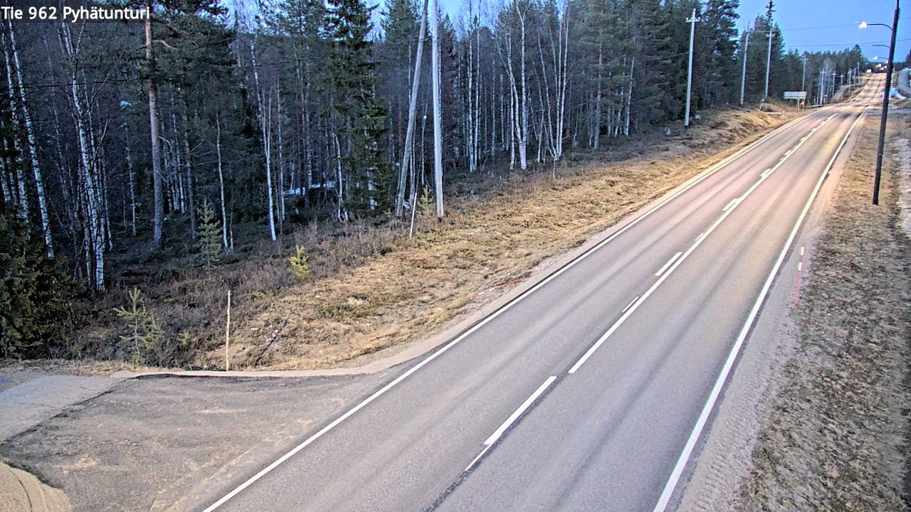 Weather Camera Image Road 962 Pelkosenniemi Pyhätunturi, Pelkosenniemi, Lappi