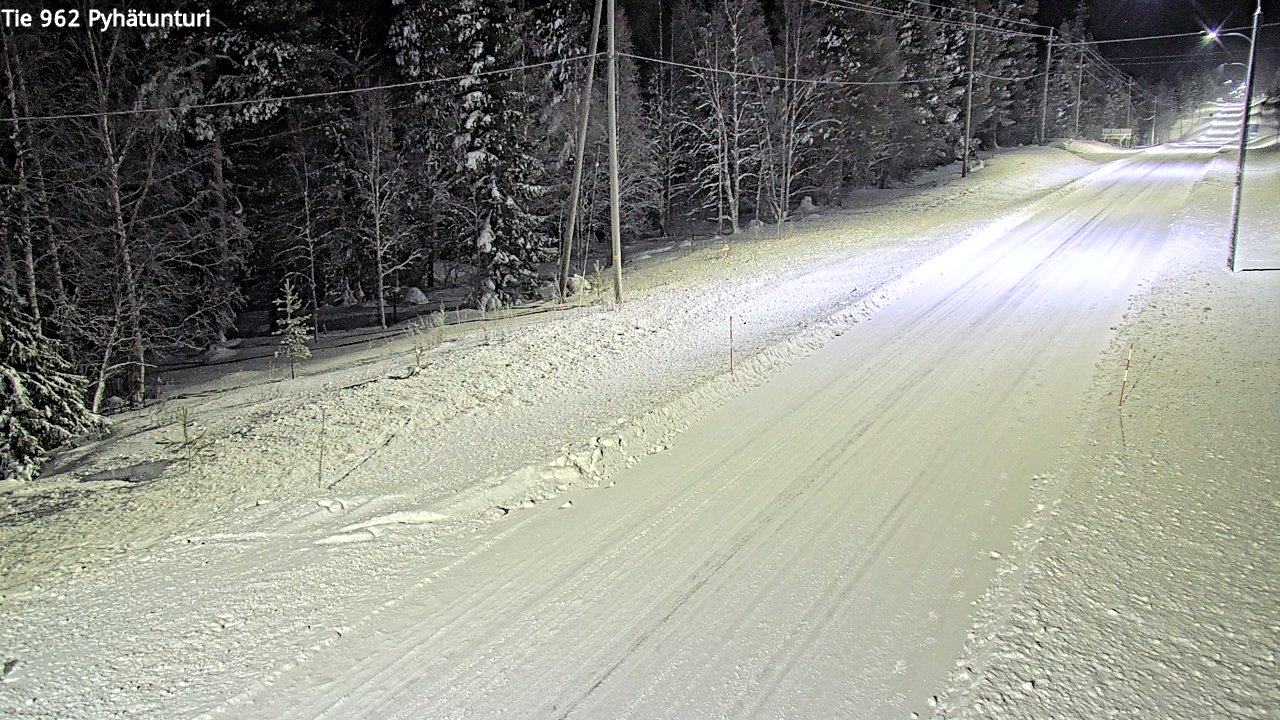 Weather Camera Image Road 962 Pelkosenniemi Pyhätunturi, Pelkosenniemi, Lappi