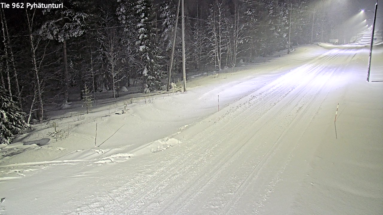 Weather Camera Image Road 962 Pelkosenniemi Pyhätunturi, Pelkosenniemi, Lappi